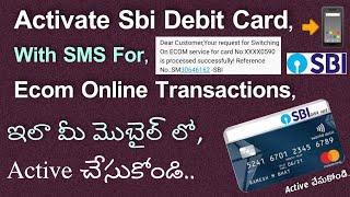 How to Activate Sbi Debit Card For Ecom Transactions in Telugu, Active Atm Card for Ecom Service s