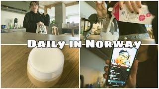 Daily Norway Productive day GRWM latte coffee, cooking