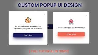 Build a Popup Modal With JQuery | Custom Popup Modal UI Design | HTML5 | CSS3 | JavaScript Project