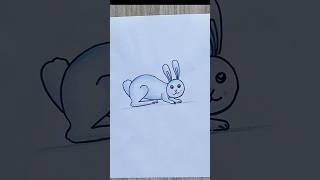 How to draw a rabbit #shorts #drawing #satisfying #art #draw