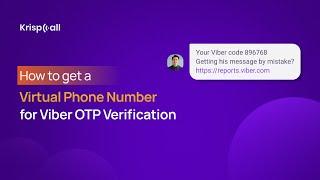 How to get a Virtual Phone Number for Viber OTP Verification