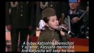 Katyusha Cancion Sovietica subtítulos en Español and English subtitles Singer Valeria kurnushkina﻿