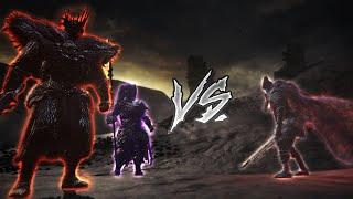 Nameless War God & Ornstein the Lion VS Slave Knight Gael (Dark Souls 3 Archthrones Boss VS Boss)