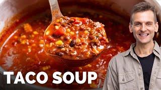 Easy Taco Soup | Perfect weeknight meal for cold winter nights