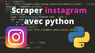 Scraper instagram: Exemple de scraping avec Python