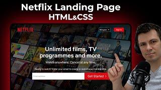 Netflix clone with HTML and CSS (tutorial for beginners)
