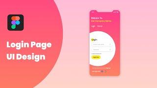 Login Page UI Design In Figma