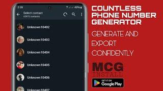 Countless phone number generator  || Generate random phone numbers from any country