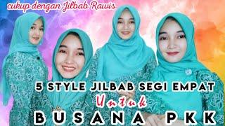 Tutorial Memakai Jilbab Rawis Untuk Pakaian PKK Nasional  #carapakaijilbabsegiempat #hijabers