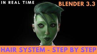 Step by Step Hair System Tutorial - NEW Blender 3.3 Hair System