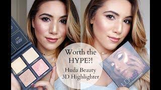 HUDA BEAUTY 3D HIGHLIGHT PALETTE | IS IT WORTH THE HYPE?! | Through Mona's Eyes