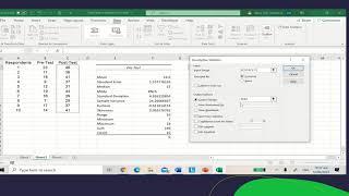 Descriptive Statistics using Excel