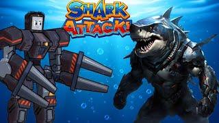 Robot Shark Transformer VS Diesel - sea stream battle #solomixgame