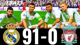 FIFA 23 - MESSI, RONALDO, MBAPPE, NEYMAR, ALL STARS - REAL MADRID 91-0 LIVERPOOL FC  UCL FINAL  !