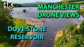 Dove Stone Reservoir Drone Views Manchester