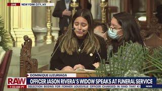 'Not safe anymore': Widow of slain NYPD cop takes on DA at funeral | LiveNOW from FOX
