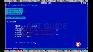 C Program to Convert Cartesian Coordinates to Polar Coordinate//akt guide
