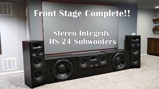 Stereo Integrity HS-24 SUBWOOFERS Finished! Painting Crazy DIY Home Theater Subs and DEMOS!!