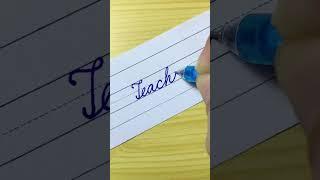 How to write “Teacher” in Cursive writing | Handwriting | Calligraphy | with Gel Pen | by i Write