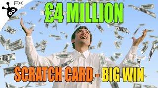 £4,000,000 Million Pound Scratch Card - Winning Card