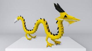 3D origami Chinese Dragon Tutorial