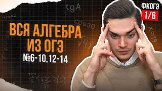 ВСЯ АЛГЕБРА из ОГЭ. ВСЕ типы номеров 6,7,8,9,10,12,13,14. ФИНАЛЬНЫЙ КУРС 1.Онлайн школа EXAMhack