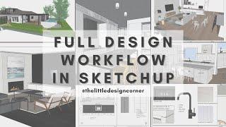 SketchUp for Interior Design - my full design workflow with clients