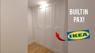 Built in IKEA pax wardrobe. Custom look at a fraction of the cost!