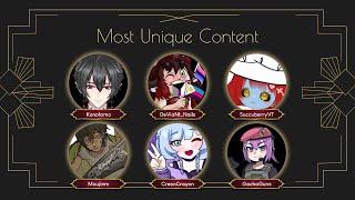 【 Hidden Gems: Small Vtuber Awards 】Most Unique Content