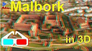 Malbork Castle, Poland  in red-blue anaglyph 3D video "by angel's eyes - iXYt"