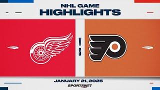 NHL Highlights | Red Wings vs. Flyers - January 21, 2025