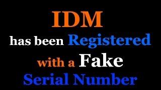 IDM has been registered with a fake serial number pop-up message fixed