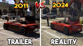 GTA 5 : 2011 TRAILER VS 2024 REAL GAMEPLAY