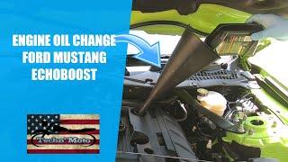 2020 Ford Mustang EcoBoost Engine Oil Change- Learn to Change Your Own Oil | Techn' Moto