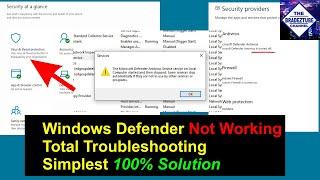 How To Fix Windows Defender Antivirus Not Working In Windows 10 2021