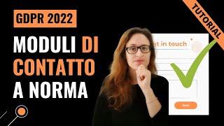 GDPR | Modulo di contatto wordpress a norma con contact form 7