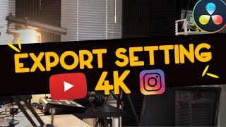 CARA EXPORT 4K buat YouTube, Instagram, dll di DaVinci Resolve