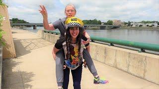 Piggyback & Carry Jen for a Dollar Down by the River(Lizzy the Taxi)