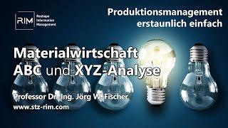 Materialwirtschaft, ABC und XYZ-Analyse - Produktionsorganisation: O2D 6