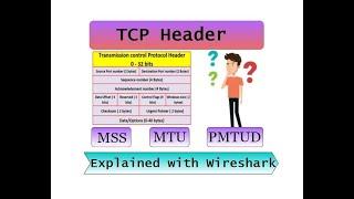 TCP Header explanation/Maximum segment Size//Maximum Segment Lifetime//Path MTU Discovery//Wireshark