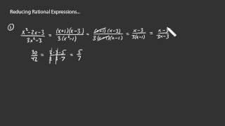 reducing rational expressions