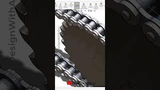 Design chain & sprocket  #propeller #cad #3d #designwithajay #solidworks #shorts #trend #viral