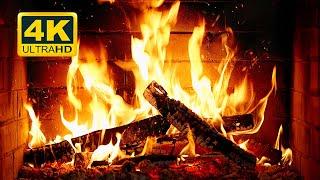  Cozy Fireplace 4K (12 HOURS). Fireplace with Crackling Fire Sounds. Crackling Fireplace 4K