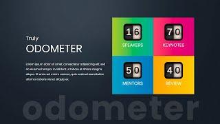 Next Level Odometer or Number Counting Up Animaton Effect using HTML CSS JavaScript