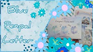 Penpal With Me ~ Blue Theme     **No Talking, Light BGM, ASMR Style**