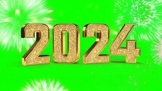 Happy New year 2024 Green Screen video