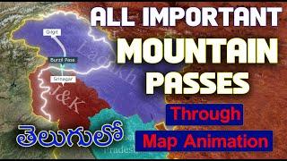 All Important Mountain Passes in India | Through Map Animation | iRise Academy in Telugu