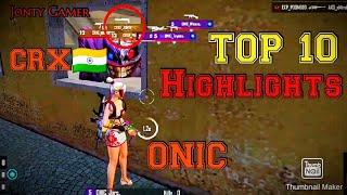 Top 10 Highlights of FFCS || Free Fire Official tournament || CRX, Team TG !