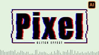 Glitch text effect in Adobe Illustrator