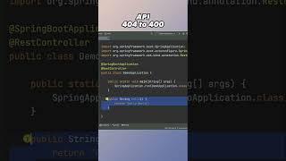 Spring Boot API 404 to 400